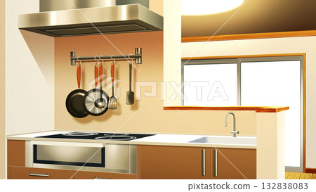 Modern kitchen counter Modern kitchen counter 132838083
