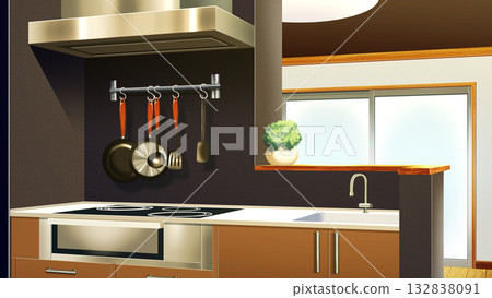 現代廚房檯面 現代廚房檯面 132838091