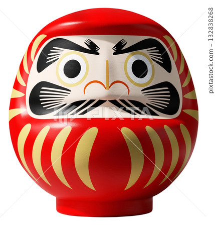 日本傳統工藝品「達摩」鏤空背景透明 132838268