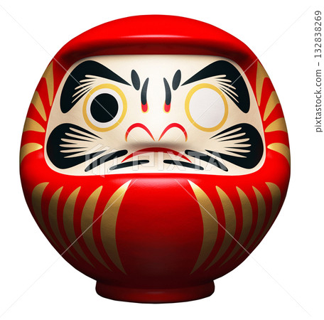 日本傳統工藝品「達摩」鏤空背景透明 132838269