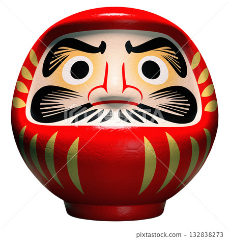 日本傳統工藝品「達摩」鏤空背景透明 132838273