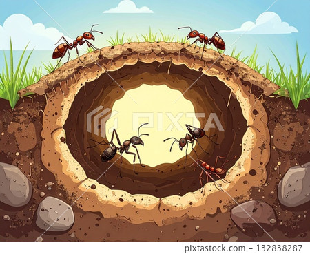 蟻巢橫斷面 132838287