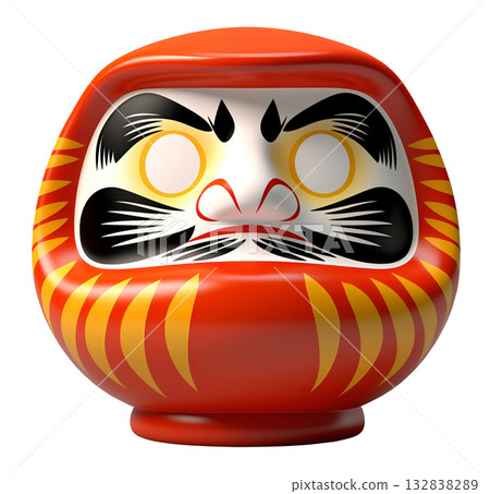 日本傳統工藝品「達摩」鏤空背景透明 132838289