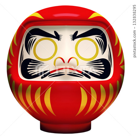 日本傳統工藝品「達摩」鏤空背景透明 132838295