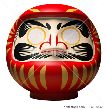 日本傳統工藝品「達摩」鏤空背景透明 132838329