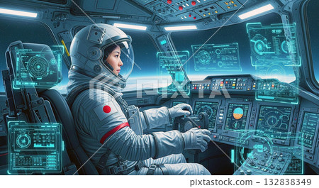 astronaut, spaceman, female 132838349