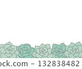 Succulent plant frame horizontal bottom 132838482