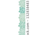 Succulent plant frame vertical right side 132838483