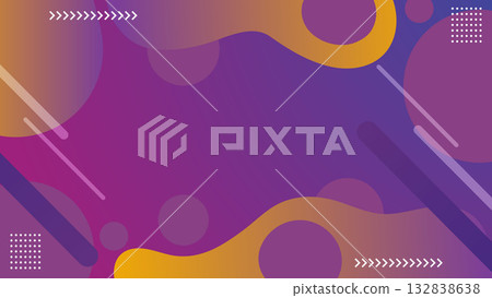 Abstract modern purple and orange gradient background featuring modern fluid and geometric shapes.Vector Illustration Abstract modern purple and orange gradient background featuring modern fluid and geometric shapes.Vector Illustration 132838638