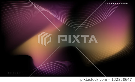 Abstract purple ,orange and black gradient creating an elegant, modern digital background with flowing lines and dots.Vector Illustration Abstract purple ,orange and black gradient creating an elegant, modern digital background with flowing lines and dots.Vector Illustration 132838647