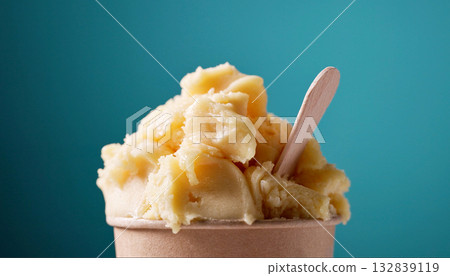 yellow mango and pineapple sorbet 132839119