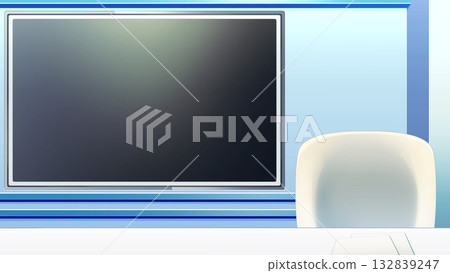 News program studio 132839247