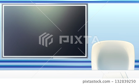 News program studio 132839250