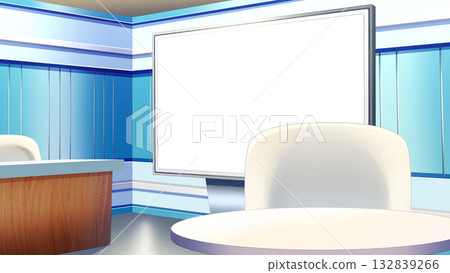 News program studio 132839266