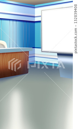 News program studio News program studio 132839408