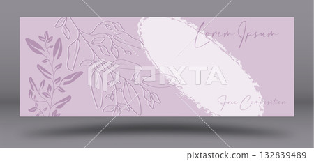 Background with abstract plants. A minimalist layout for covers, paintings, interior prints, posters and creative design Background with abstract plants. A minimalist layout for covers, paintings, interior prints, posters and creative design 132839489