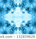 Monochrome floral material 132839626