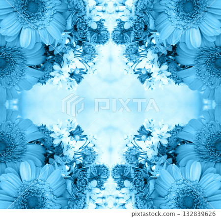 Monochrome floral material Monochrome floral material 132839626