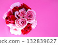 Pink and red rose image material 132839627