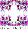 Two types of floral image materials 132839633