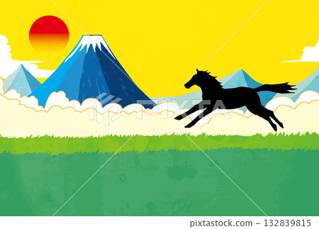 Japanese paper Japanese pattern New Year's card material illustration Japanese paper Japanese pattern New Year's card material illustration 132839815