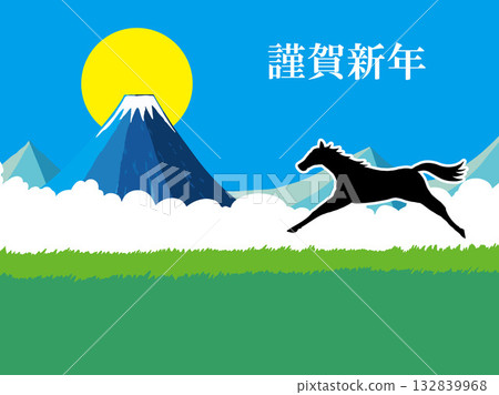 Japanese style New Year's card material Japanese style New Year's card material 132839968