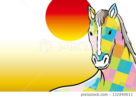 日式新年賀卡材料 132840011