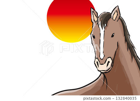 日式新年賀卡材料 132840035