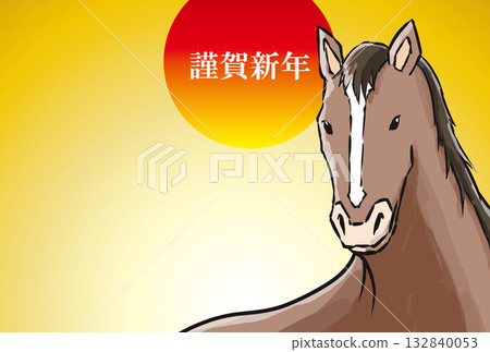 日式新年賀卡材料 132840053