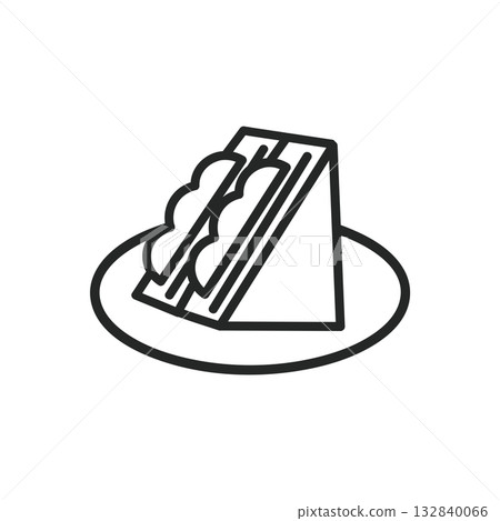 Simple sandwich icon Simple sandwich icon 132840066