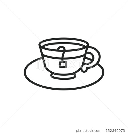 Simple teacup icon Simple teacup icon 132840073
