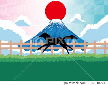 新年賀卡,馬,馬,馬年,新年,富士山,富士山,日式風格,插畫,初升的太陽,新年,日出,新年 新年賀卡,馬,馬,馬年,新年,富士山,富士山,日式風格,插畫,初升的太陽,新年,日出,新年 132840721