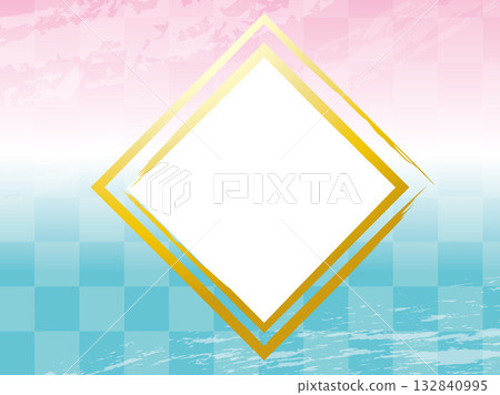 簡約日式圖案新年快樂插畫背景素材 132840995