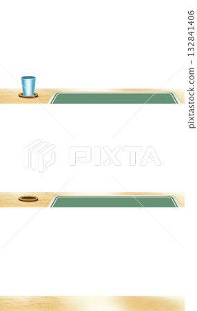 Transparent desk and accessories 132841406