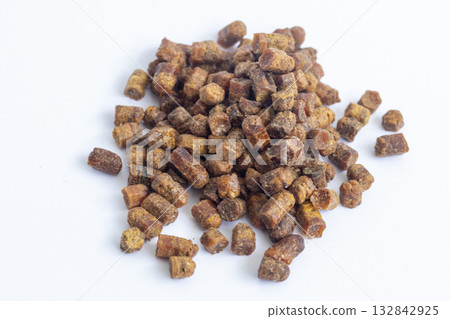 Shot of the bee bread on the white background Shot of the bee bread on the white background 132842925