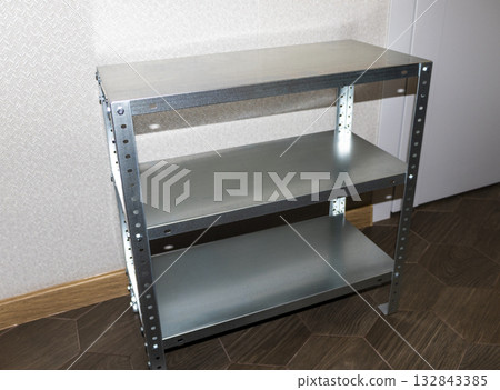 Assembled galvanized steel shelving unit Assembled galvanized steel shelving unit 132843385