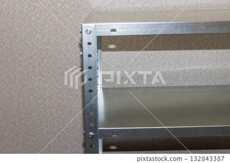 Assembled galvanized steel shelving unit Assembled galvanized steel shelving unit 132843387