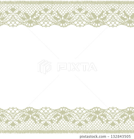Openwork lace ribbon in seamless border eco green color in vintage style.Hand-drawn illustration with floral pattern.Lightweight for backgrounds,wedding,February 14,March 8,Mothers Day Openwork lace ribbon in seamless border eco green color in vintage style.Hand-drawn illustration with floral pattern.Lightweight for backgrounds,wedding,February 14,March 8,Mothers Day 132843505
