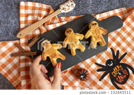 Home-baked cookies for Halloween 132843511