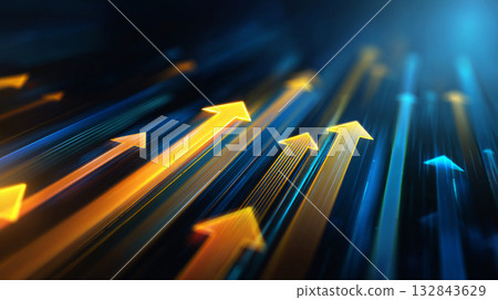 上升的箭頭 商業成長與成功形象 面向未來的背景 上升的箭頭 商業成長與成功形象 面向未來的背景 132843629