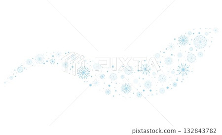 Snowflakes create wave Vector graphics 132843782