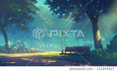 Forest park, anime style Forest park, anime style 132843927