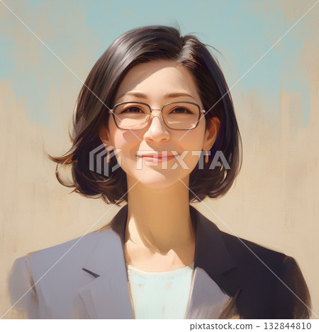 A woman in a suit 132844810