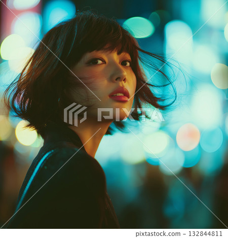 A woman looking at the city A woman looking at the city 132844811