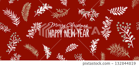 leaf, vector, seamless 132844819