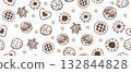 cookie, pattern, vector 132844828