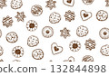 cookie, pattern, vector 132844898