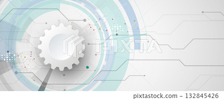 Abstract geometric circuit technology and science concept background Abstract geometric circuit technology and science concept background 132845426