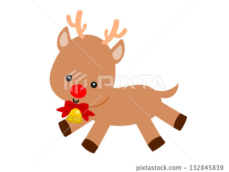 Cute reindeer illustration Cute reindeer illustration 132845839