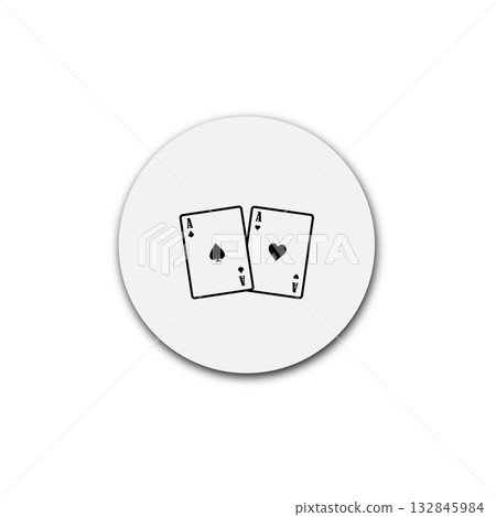 Ace and Hearts, vector illustration Ace and Hearts, vector illustration 132845984